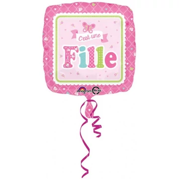 Welcome Baby Pink fólia lufi 43 cm