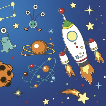 Űr Rockets&amp;Aliens szalvéta 20 db-os 33x33 cm