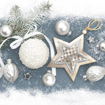 Karácsony Elegant Baubles szalvéta 20 db-os 33x33 cm