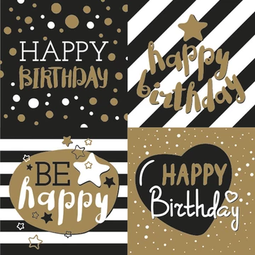 Happy Birthday Golden szalvéta 20 db-os 33x33 cm