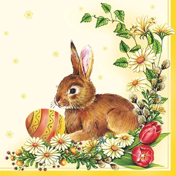 Húsvét Egg &amp; Hare szalvéta 20 db-os 33x33 cm