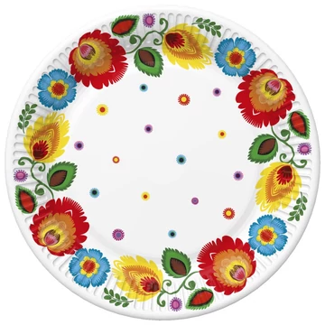Színes Cutout papírtányér 8 db-os 18 cm