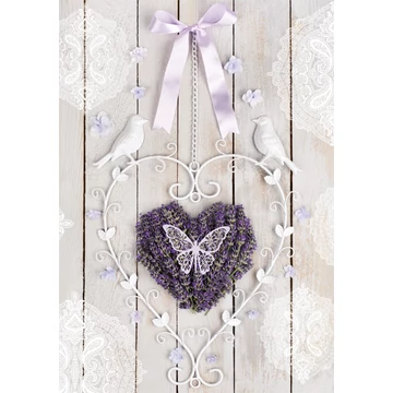 Levendula Heart A/4 gumis mappa