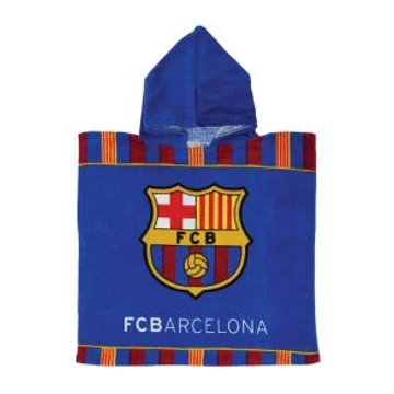 FC Barcelona Blue strand törölköző poncsó 50x100 cm