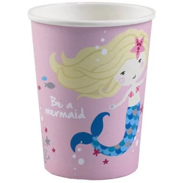 Sellő Shellebrate Pink papír pohár 8 db-os 250 ml