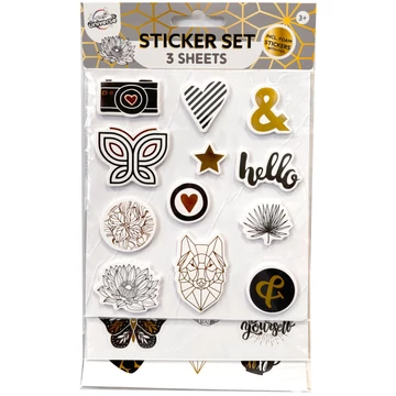 Színes Black&amp;Gold matrica szett 3 ív