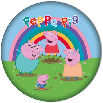 Peppa malac Rainbow formapárna, díszpárna 40 cm Velúr