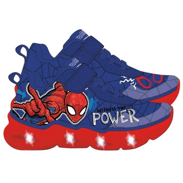 Pókember Power LED villogó, világító utcai cipő 25-32