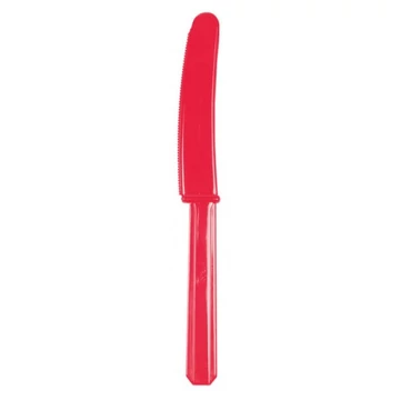 Piros Apple Red evőeszköz, kés - 10 darabos