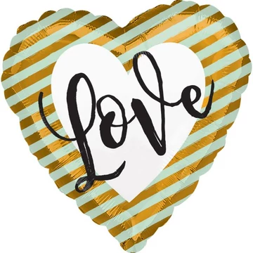 Love Gold fólia lufi 43 cm