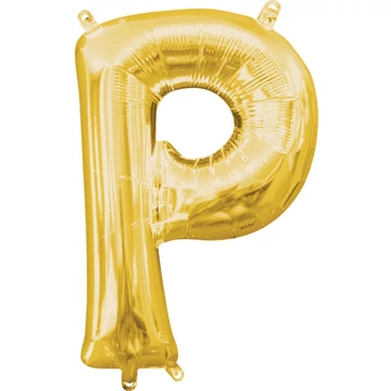 Arany Gold mini P betű fólia lufi 33 cm