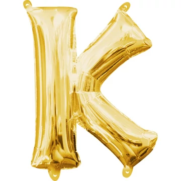 Arany Gold mini K betű fólia lufi 33 cm