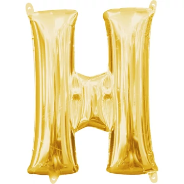 Arany Gold mini H betű fólia lufi 33 cm