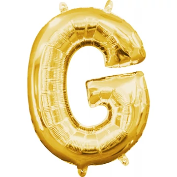 Arany Gold mini G betű fólia lufi 33 cm