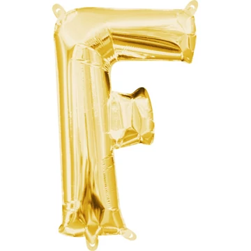 Arany Gold mini F betű fólia lufi 33 cm