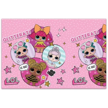 LOL Surprise Glitterati műanyag asztalterítő 120x180 cm