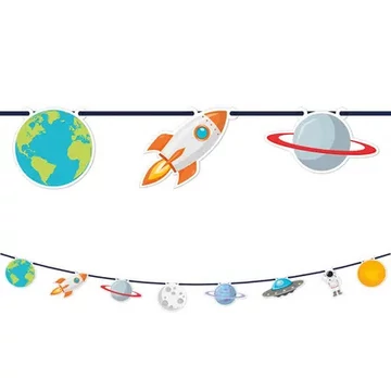 Űr Rocket Space füzér, dekoráció