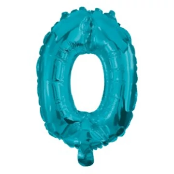 Mini 0-ás Blue szám Fólia lufi 32 cm