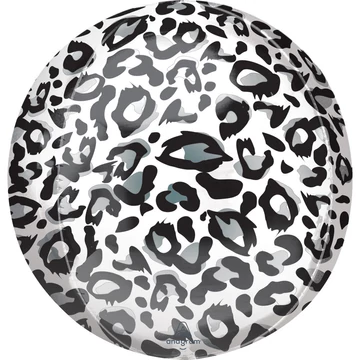 Leopárd mintás Safari gömb fólia lufi 40 cm