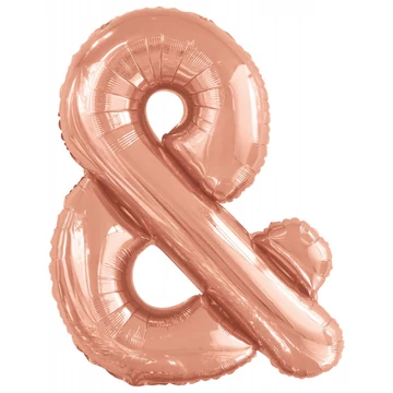 Színes Rose Gold &amp; betű fólia lufi 108 cm