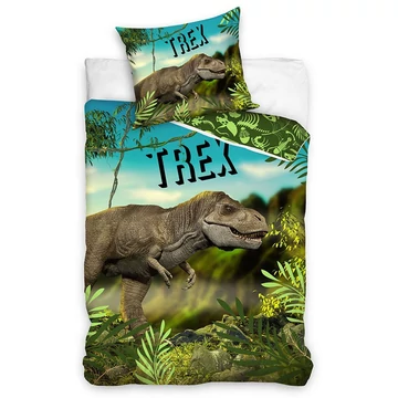 Dinoszaurusz T-Rex Green ágyneműhuzat 140×200cm, 70×90 cm