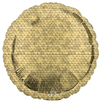 Arany Sequin mintás fólia lufi 43 cm