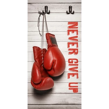 Never give up Box fürdőlepedő, strand törölköző 70x140cm
