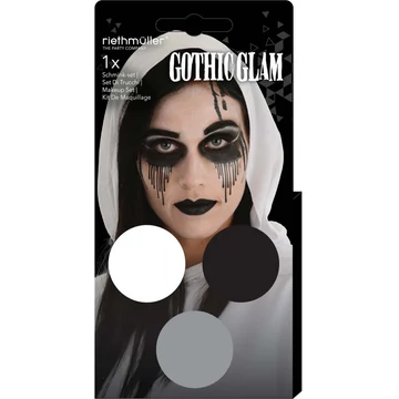 Gótikus lány Halloween arcfesték, smink szett