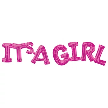 IT&#039;S A Girl Pink fólia lufi 50 cm