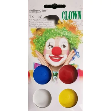 Bohóc Halloween arcfesték, smink szett