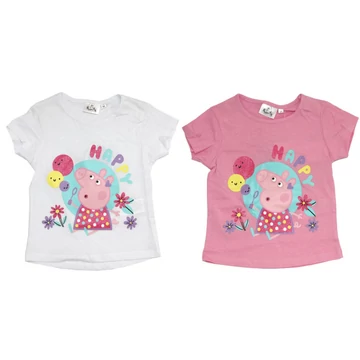 Peppa malac Happy gyerek rövid póló, felső 3 - 6 év / 98 - 116 cm