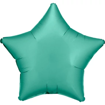 Zöld Silk Jade csillag fólia lufi 48 cm