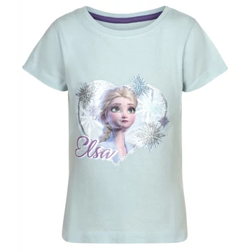 Disney Jégvarázs Elsa gyerek rövid póló, felső 3 - 8 év / 98 - 128 cm