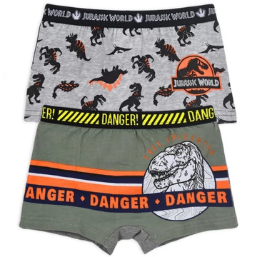 Jurassic World Danger Green gyerek boxeralsó 2 darab/csomag 6 - 8 év / 116 - 128 cm