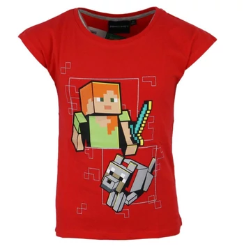Minecraft Red gyerek rövid póló, felső 5 év / 110 cm