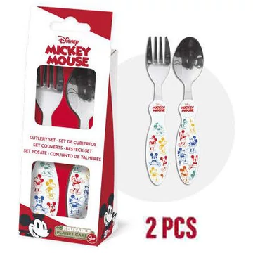 Disney Mickey Fun-Tastic fém evőeszköz készlet - 2 darabos