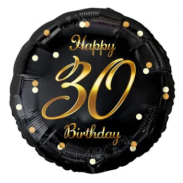 Happy Birthday 30 B&amp;C Gold fólia lufi 36 cm