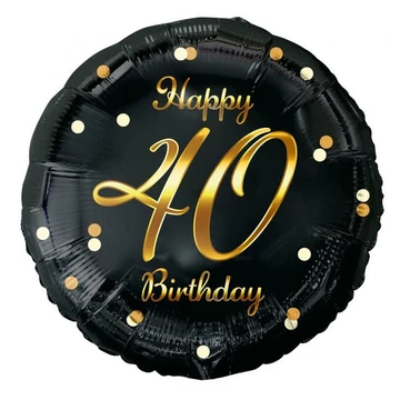 Happy Birthday 40 B&amp;C Gold fólia lufi 36 cm