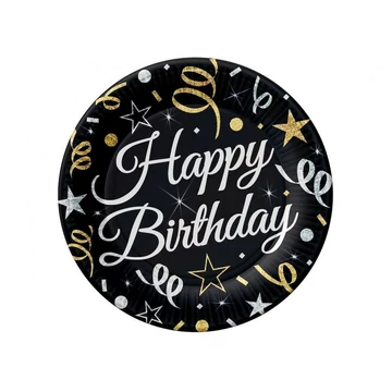 Happy Birthday B&amp;C papírtányér 6 db-os 18 cm