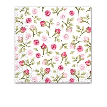 Rózsás Romantic Roses szalvéta 20 db-os 33x33 cm