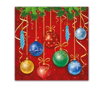 Karácsonyi Sparkling Balls szalvéta 20 db-os 33x33 cm
