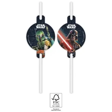 Star Wars Galaxy papír szívószál, 4 db-os szett FSC