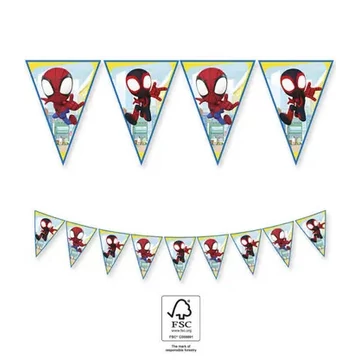 Pókember Spidey zászlófüzér FSC 2,3 m