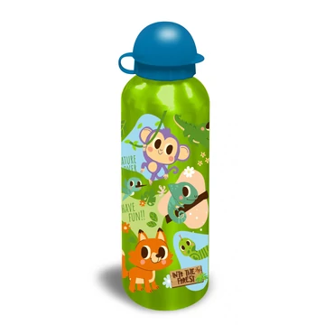 Állatos Into the Forest Green alumínium kulacs ivókupakkal 500 ml