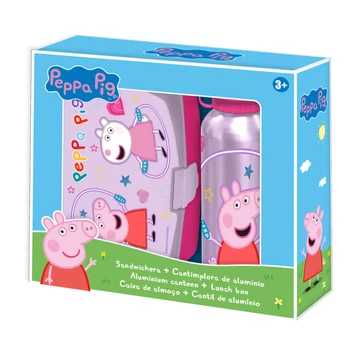 Peppa malac Jump Rope szendvicsdoboz + alumínium kulacs szett