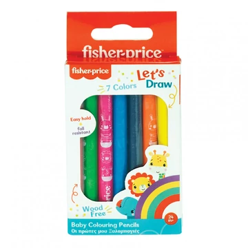 Fisher-Price Let&#039;s Draw baba színes ceruza 7 db-os