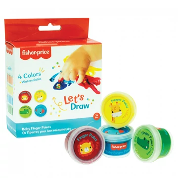 Fisher-Price Let&#039;s Draw baba ujjfesték 4 db-os