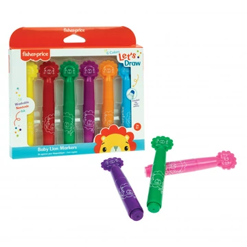 Fisher-Price Let&#039;s Draw kimosható filctoll 6 db-os
