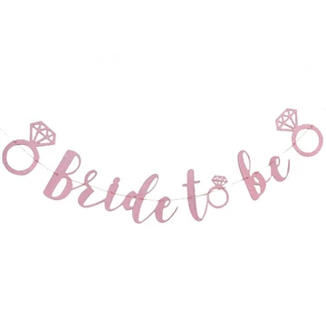 Bride To Be Pink papír felirat 3 m