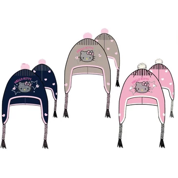 Hello Kitty Stars &amp; Heart gyerek sapka 52-54 cm